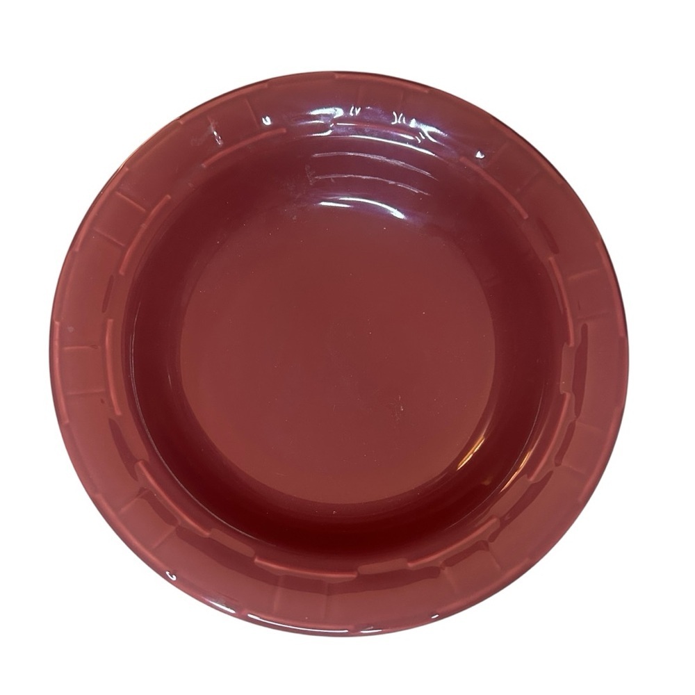 Longaberger 12 inch bowl woven paprika